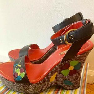 Tommy Hilfiger Fun Platform Wedge Sandals 7.5